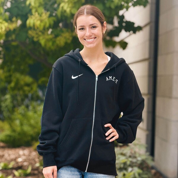 Nike Ames Black Club Fleece Hooded Jacket
